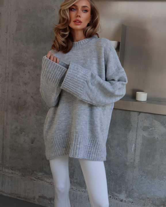 109 Светр в’язаний з акцентним коміром